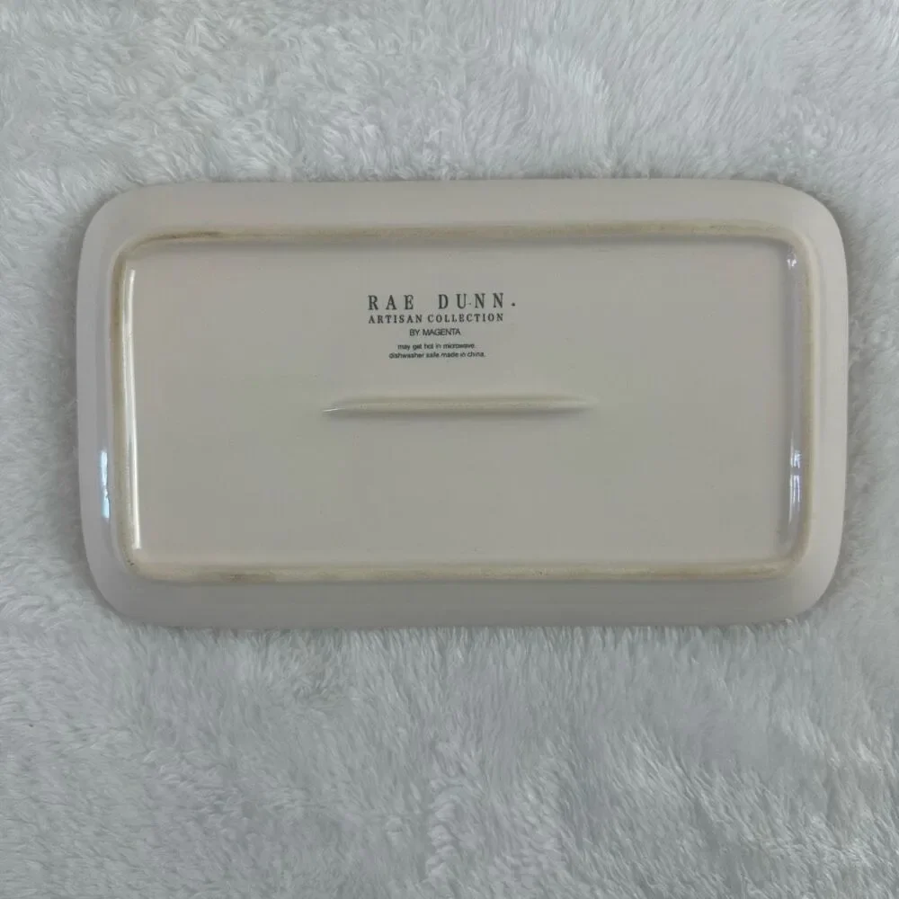 Rae Dunn Artisian Collection Spread Typography‎ Butter Dish Shabby Chic Cottage